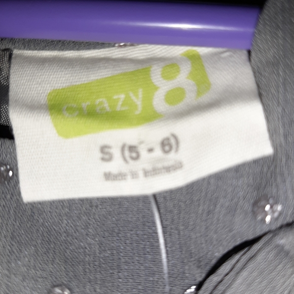 NWT Crazy 8 Gray Party Dress Girls 5 6 Sparkly NEW - Picture 5 of 6